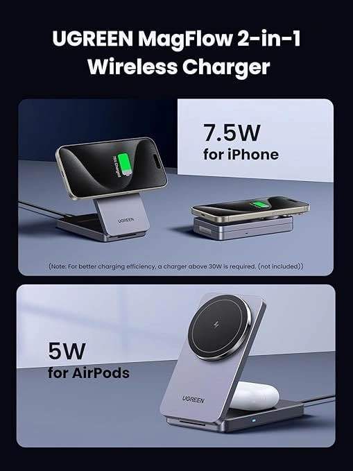 UGREEN%202-in-1%20Magnetic%20(Phone%20and%20Air%20Pods)%20Wireless%20Charger%20-%20Image%202