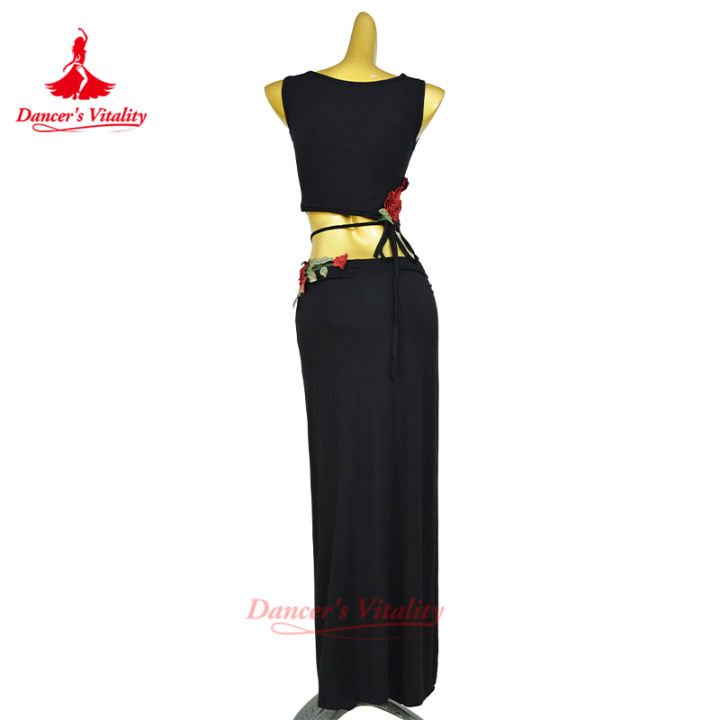 New%20Belly%20Dance%20Costume%20Set%20for%20Women's%20High%20end%20%20Rose%20Embroidery%20Practice%20Set%20Adult%20Oriental%20Dancing%20Clothing%20-%20Image%203