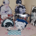 Mini 3pcs/set Anime The Summer Hikaru Died Tsujinaka Yoshiki Acrylic Stand Figure Plate Desk Decor Collection Ornament Accessori. 