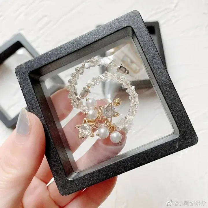 20Pcs%20Clearview%203D%20Floating%20Display%20Cases%20Dustproof%20Acrylic%20Jewelry%20Storage%20Box%20with%20Elastic%20Film%20Transparent%20Hanging%20Organizer%20-%20Image%203