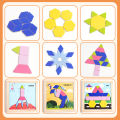 Geometric Magnetic Puzzle Shape Sorter Wooden Blocks Develop Imagination Safe Magnetic Puzzles Wood Tangram Geometric. 