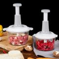 Hand Push Chopper Manual Chopper Vegetable Cutter Food Processor. 