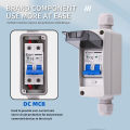 DC PV Disconnect Switch Box with DC 600V 63A MCB IP65 HT 2Ways Waterproof Box 1 in 1 out Solar photovoltaic PV Combiner Box. 
