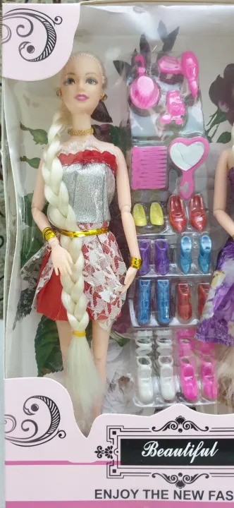 Beautiful%20Fashion%20Doll%20With%20Long%20Hairs%20And%20Makeup%20Accessories%20Collection%20Toy%20For%20Girls%20-%202%20Dolls%20-%20Image%204