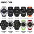 SANDA LED Digital Men Watch G Style Military Sports  Electronic Double Display Date waterproof Quartz Watch Relogio Masculino. 