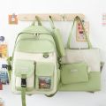 5 / 4 pcs Cute Preppy  Backpack Set of multiple bagpacks for university school. 