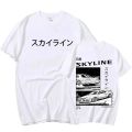 Anime Drift AE86 Initial D Double Sided T Shirt O-Neck Short Sleeves Summer Casual Unisex R34 Skyline GTR JDM Manga T-Shirts. 