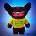 (G). Genuine Fuggler Ugly Monster Old Tooth Glow in the Dark Plush Toys Stuffed Doll. 