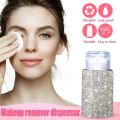200ml Rhinestone Pump Dispenser Bottle Diamond Liquid Alcohol Press Bottle for Nail Polish Remover Refillable Manicure Container. 