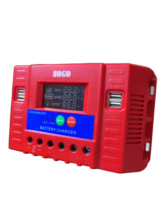 Original Solar Charge Controller 12V/24V 60A pwm  4 USB Charging Ports