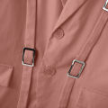 Men's Hollowed-out Chic Suits Blazer Textured Metal Buckle Solid Color Long Sleeve Jackets Popular Slim-fit Performance Costumes.