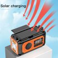 12000mAh Emergency Weather Radio with 2 Solar Panels Hand Crank Radio AM/FM/NOAA Weather Radio Reading Lamp for Outdoor Survival. 