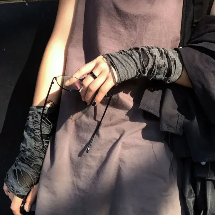 New%20Hot%20Sale%20Fashionable%20Simple%20Gothic%20Fingerless%20Gloves%20Unisex%20Tear%20Design%20Stretchy%20for%20Party%20Preparation%20and%20Durable%20-%20Image%202