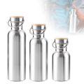Stainless Steel Sports Fitness Bottle Bicycle Water Bottle Single Walled Insulated Metal Flask.