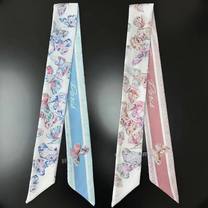 2025 New Design  Scarf Women Luxury Brand Scarf Skinny Bag Silk Scarves Foulard Hair Neckerchief Headband For Ladies
