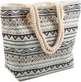 Beach Bag Womens Large Summer Canvas Tote Bags Rope Handle Aztec Pattern Airee Fairee(F_loverS). 