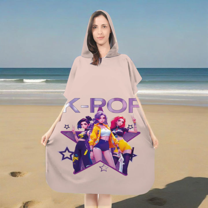1PC%20%20Girl%20Group%20Hooded%20Bath%20Robe%20for%20Kids%20&%20Adults,%20Microfiber%20Quick%20Dry%20Beach%20Towel,%20Anime%20Cartoon%20Print%20for%20Pool%20Bath%20-%20Image%202