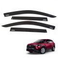 4 piece Window visor for Toyota Corolla cross car exterior accessories decoration item rain guard high quality plastic material  car rain shads. 