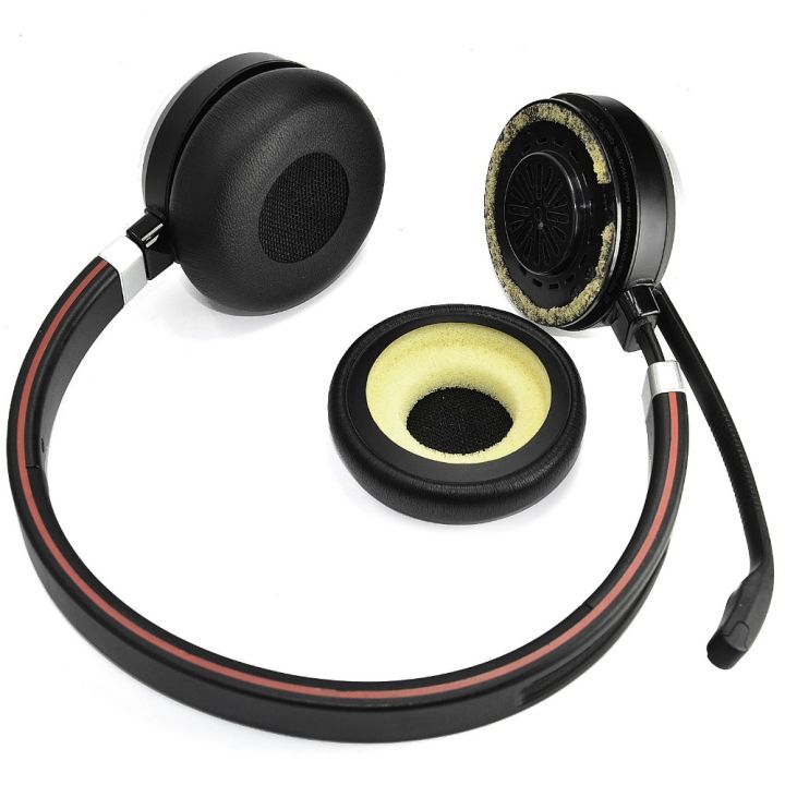 Ivinxy Replacement Earpads Professional Protein Leather Headphone Ear Cushions for Jabra Evolve 20 20se 30 30II 40 65 65+