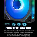 PRISM 4 PRO ARGB CPU Fan 4PIN PWM Silent Chassis Fan 120mm Infinite Mirror 5V 3PIN Motherboard Light Sync Case Cooler Fan. 