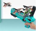 Air Battle Gun Airplane Launcher Toys for Kids Outdoor and Indoor 4 Foam Airplanes Pistol Shooting Game Glider One Click. 