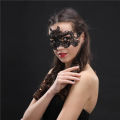 1Pc Black Women Lace Masquerade Mask for Carnival Halloween Half Face Women Hollow Mask Cosplay Party Supplies. 