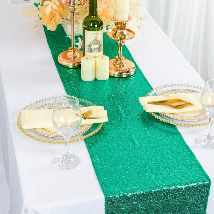 Sequin Table Runner 30*180cm Glitter Table Runner for Wedding Party Birthday Bnaquet Hotel Home Table Table