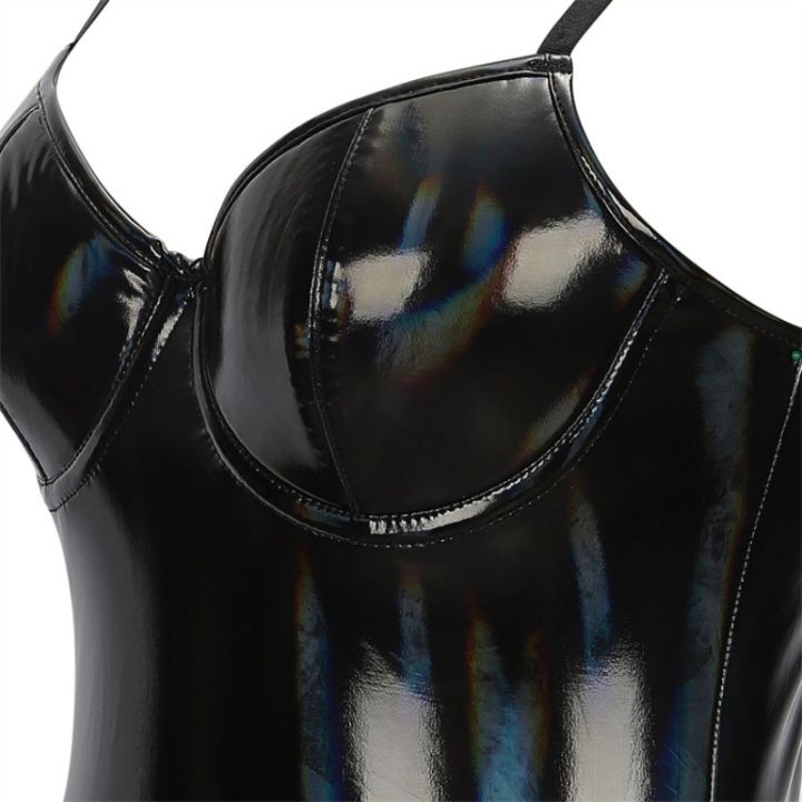 PU%20Leather%20Bodysuit%20Womens%20Shapewear%20No%20Pad%20Bra%20One-Piece%20Full%20Body%20Shaper%20Tummy%20Control%20Corset%20Slim%20Waist%20Trainer%20Underwear%20-%20Image%204