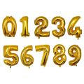 Numeric foil Balloons 0 to 9 number Balloons Golden Color 16 Inch Metallic Foil Balloon Original premium quality by HBI. 