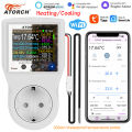 16A Tuya WIFI Smart Thermostat Socket Outlet Plug Remote Temperature Controller Timer Switch Cooling Heating 3M NTC Sensor. 