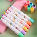6Pcs/set Kawaii Heart Stamp Highlighter Cute Candy Colors Drawing Painting Art Marker Pen School Supplies Korean Stationery. 