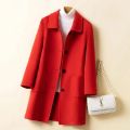 2024 New Winter Women Fashion Comfortable Woolen Coat Lady Chic Versatile Solid Color Outside Daily Thermal Fleece Coat Jackets.