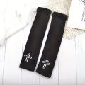 Punk Cross Pentacle Moon Pattern Long Fingerless Gloves Gothic Black Cuff Women Men Ninja Outdoor Cos Elbow Mittens Arm Warmers.