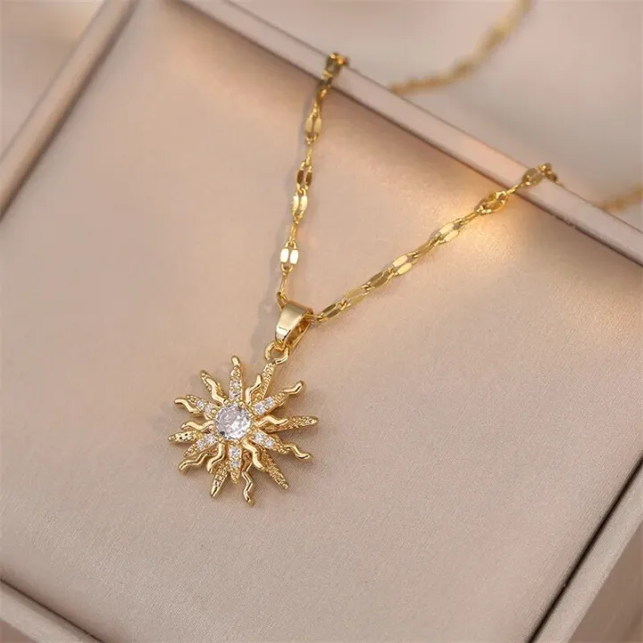 Light%20Luxury%20Spin%20Zircon%20Flower%20Pendant%20Necklace%20for%20Women%20Gold%20Color%20Quality%20High%20Sense%20Chain%20Necklaces%20Party%20Jewelry%20s%20-%20Image%205