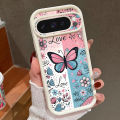 Butterfly Flower Pattern Soft Case For Google Pixel 10 9 7 8 Pro 9A 8A 7A Pixel 9 10 Pro XL Shockproof Solid Color Phone Cover.