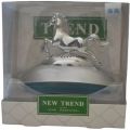 Dashboard Car Perfume Fragrance Horse Sculpture - Chrome (Air Freshener). 
