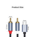 NIERBO USB C to 2RCA Male Jack Plug Adapter Type-C to RCA Male to Male Y RCA Splitter for Car Auxiliary Stereo Speaker Amp Cord. 
