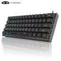 MageGee TS91 60% Wired Keyboard 61 Keys RGB Mini Portable Mechanical Feeling Membrane Keyboard for Windows Table PC Office. 