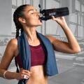 3 Layers Shaker Protein Bottle Powder Shake Cup Water Bottle Plastic Mixing Cup Body Building Exercise Bottle. 