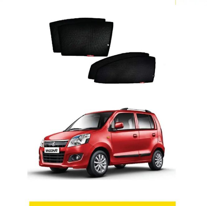 Wagon R Window SUZUKI WAGONR SUN SHADE / WINDOW CURTAINS (DARK) BLACK 4PCS | Daraz.pk