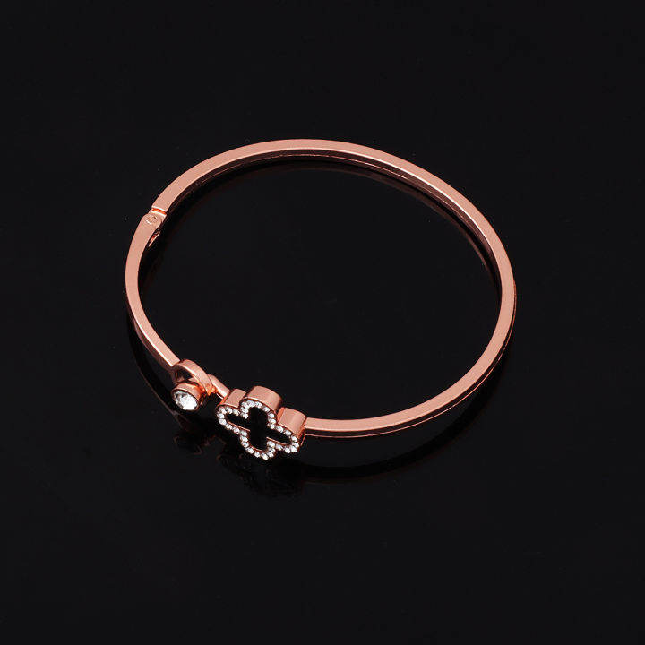 Metal%20Titanium%20Steel%20Bangle%20Rose%20Leaf%20Clover%20Charm%20Opened%20Cuff%20Bangle%20Bracelet%20for%20birthday%20gift%20%7C%20Rose%20Gold%20-%20Image%205