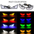 2Pcs Motorcycle Led Demon Eye Light Semicircle/Triangle Eye Turn Signal Light Dynamic Tail Lamp Mini Car Decoration Lights.