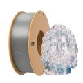 Shimmering Silver Silk PLA 3D Filament: 1.75mm for Bambu Lab/Creality/Anycubic, 0.25KG.
