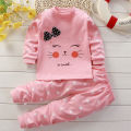Cotton Baby Girl Clothing Winter Newborn Baby Clothing Set 2 Sets of Spring Children's Pajamas 0-5 Year Old Baby Cartoon Casual. 