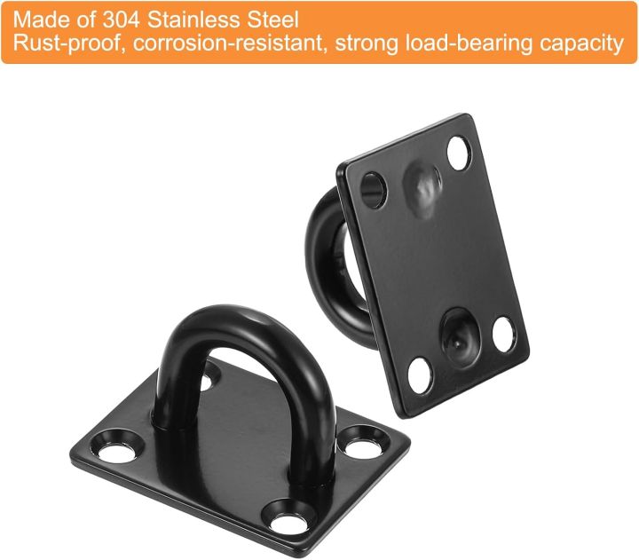 Black%20Pad%20Eye%20Plates%20Stainless%20Steel%20Hardware%20Staple%20Hook%20Loop%20for%20Hanging%20Basket%20Planters%20Roof%20Beam%20Ceiling%20Fan%20Shade%20Sail%20-%20Image%202