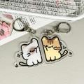 NEW 1pair Cute Cat Keychain Pendant, Matching Couple Backpack Keychain. 