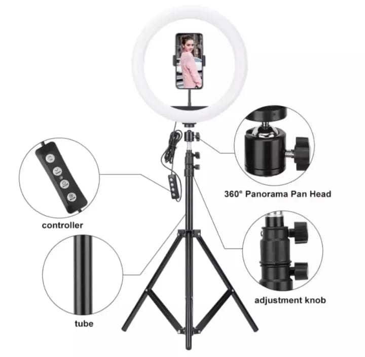 12.inches Ring Light Photo Studio Camera, Video lamp with Tripod for Smartphone