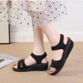 Women Sandals Soft Stitching Ladies Comfortable Flat Open Toe Beach Shoes Footwear Treking Fashion Womens Slippers3 Colors. 