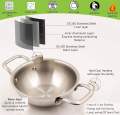 Stainless Steel Triply Karai 20cm 22cm 24cm 26cm 28cm 30cm 32cm 34cm. 
