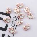 10PCS Rhinestone Button Craft Flatback Sewing Accessories Apparel Rhinestone Button Flower Buttons Garment Buckle Pearl Hairpin. 